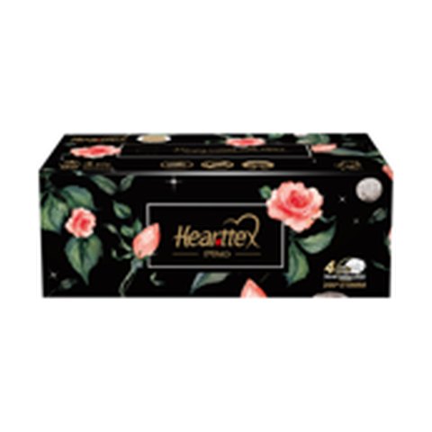 Hearttex Boxed Facial Tissue, Black Edition