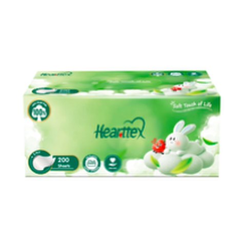 Hearttex Soft Facial Box Tissue 200 Sheets